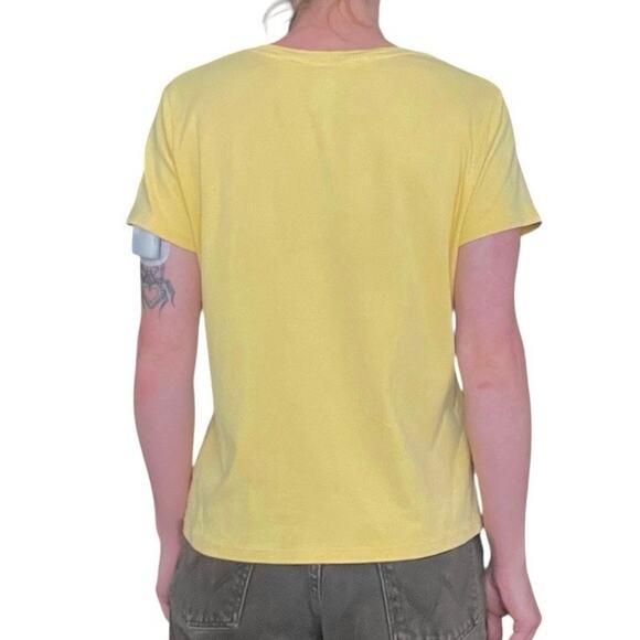 Cherokee Yellow Short Sleeve Cotton Top - Picture 4 of 7